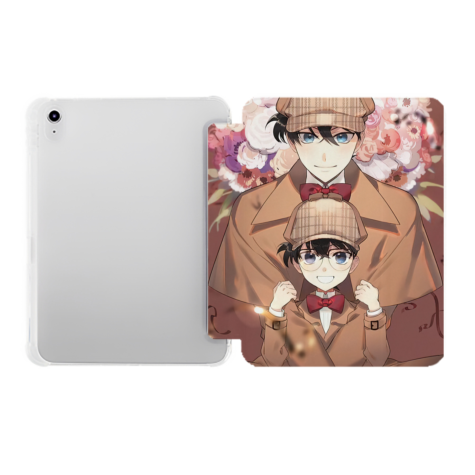 （画像用） 名探偵コナン Detective Conan IPad ケース ペン収納付き 三つ折りスタンド PUレザー×シリコン 対応機種9.5/10.5/10.9インチ